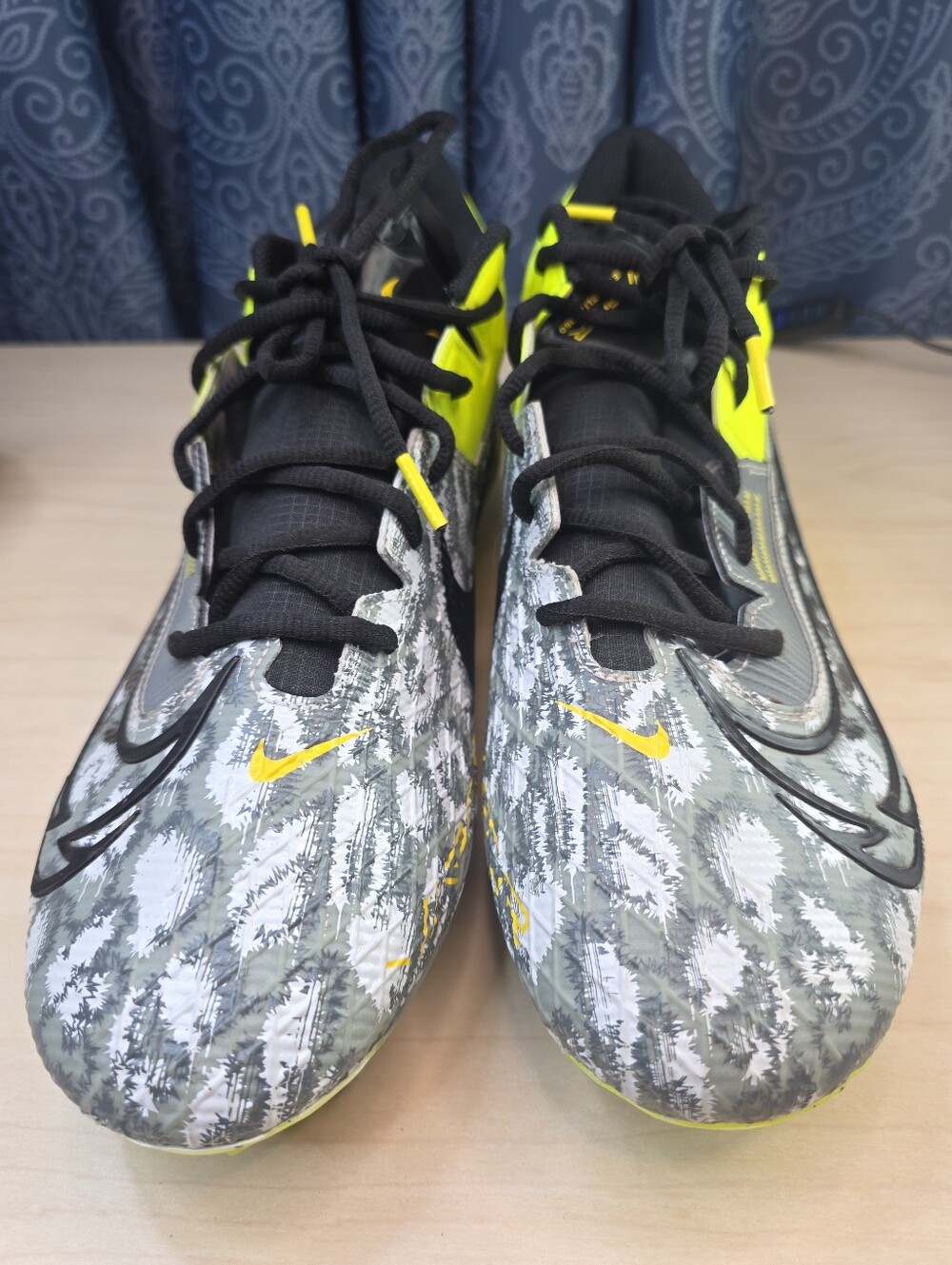 Nike Vapor Edge Elite 360 2 Football Cleats Mens 14 Volt Yellow Camo FB3347-703 - Picture 13 of 17